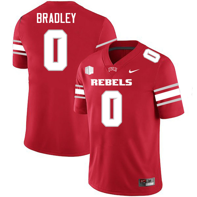 UNLV Rebels #0 Jaden Bradley Jersey Football College Uniforms,Apparels-Scarlet